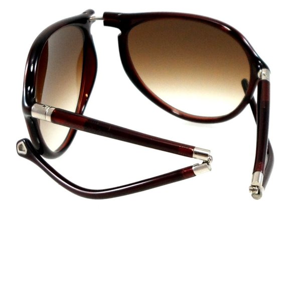 🎁FATHERS DAY ERMENEGILDO ZEGNA Foldable Aviator Gradient Brown Lens Sunglasses - Picture 5 of 16